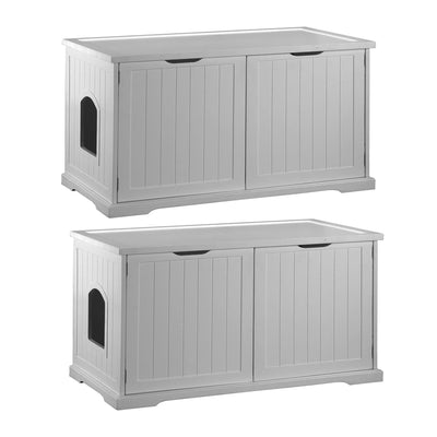 Merry Pet Cat Washroom Storage Bench with Removable Partition Wall (2 Pack) - VMInnovations