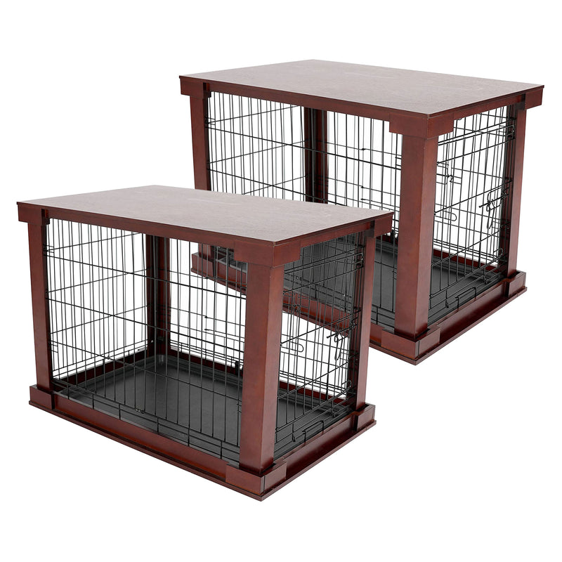 Merry Products Decorative Pet Cage w/ Protection Box End Table, Large, (2 Pack)