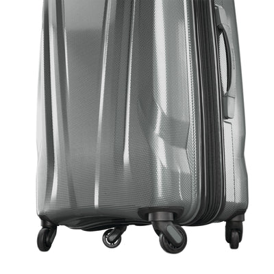 SWERV DLX 24In Hardside Lightweight Spinner Luggage w/TSA Lock, Silver (Used)