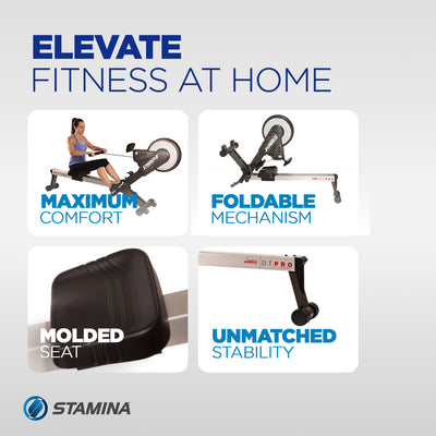 Stamina Products DT Pro Power Air and Magnetic Resistance Rowing Fitness Machine