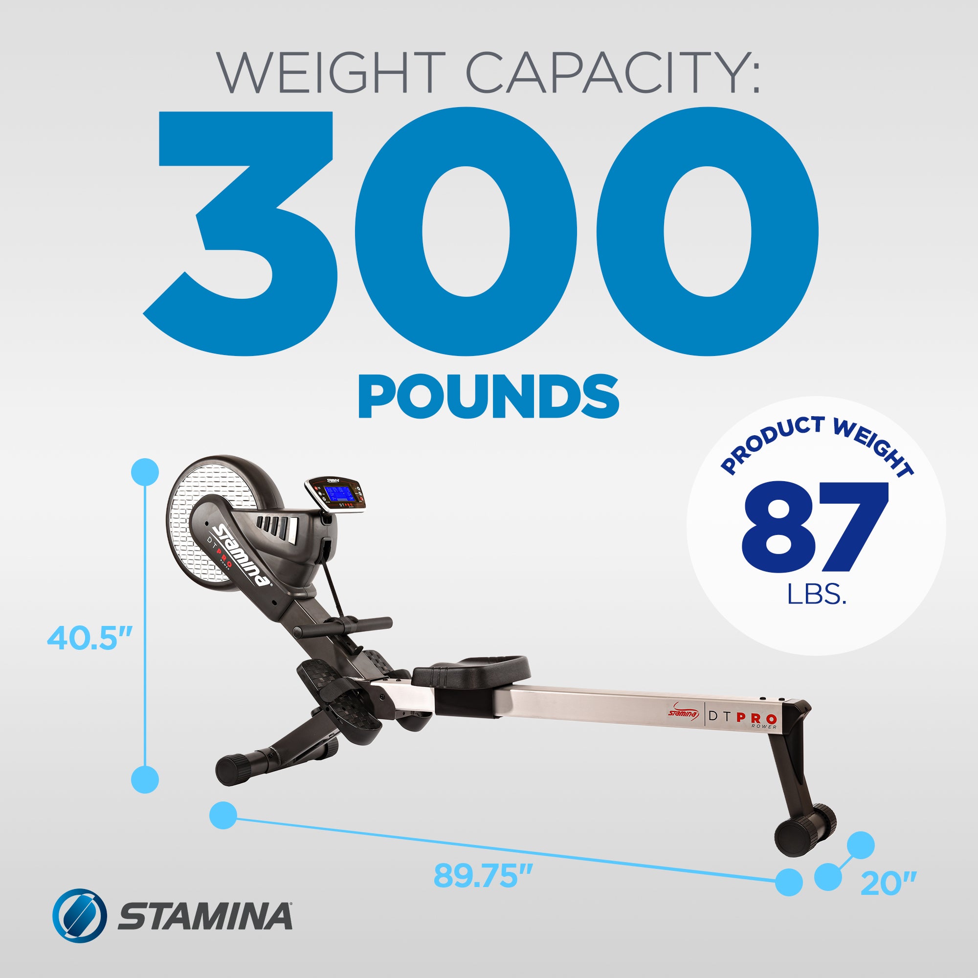 Stamina Products DT Pro Power Air and Magnetic Resistance Rowing Fitness Machine