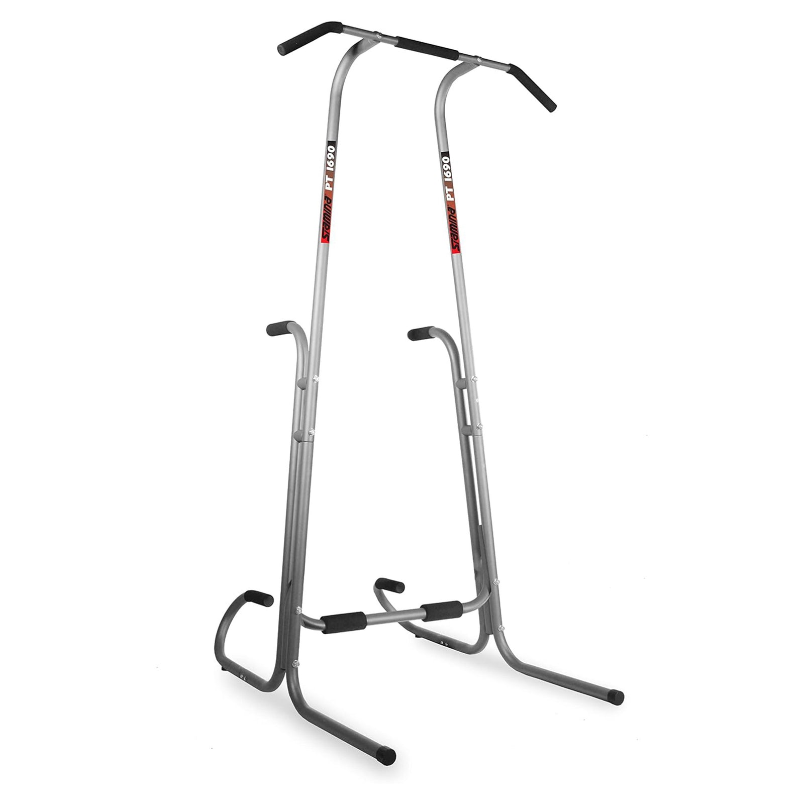 Stamina 1690 Power Tower Dip Pull Up Bar Exercise Station w/ Smart Workout App - VMInnovations