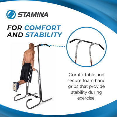 Stamina 1690 Power Tower Dip Pull Up Bar Exercise Station w/ Smart App (Used) - VMInnovations