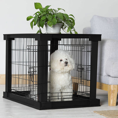 Merry Products Pet Cat Washroom Bench Box and Decorative Pet Cage End Table - VMInnovations