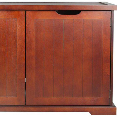 Merry PTH1031722510 Pet Cat Washroom Bench with Removable Partition Wall, Gray + Merry Products Pet Cat Washroom Bench with Removable Partition Wall, Walnut