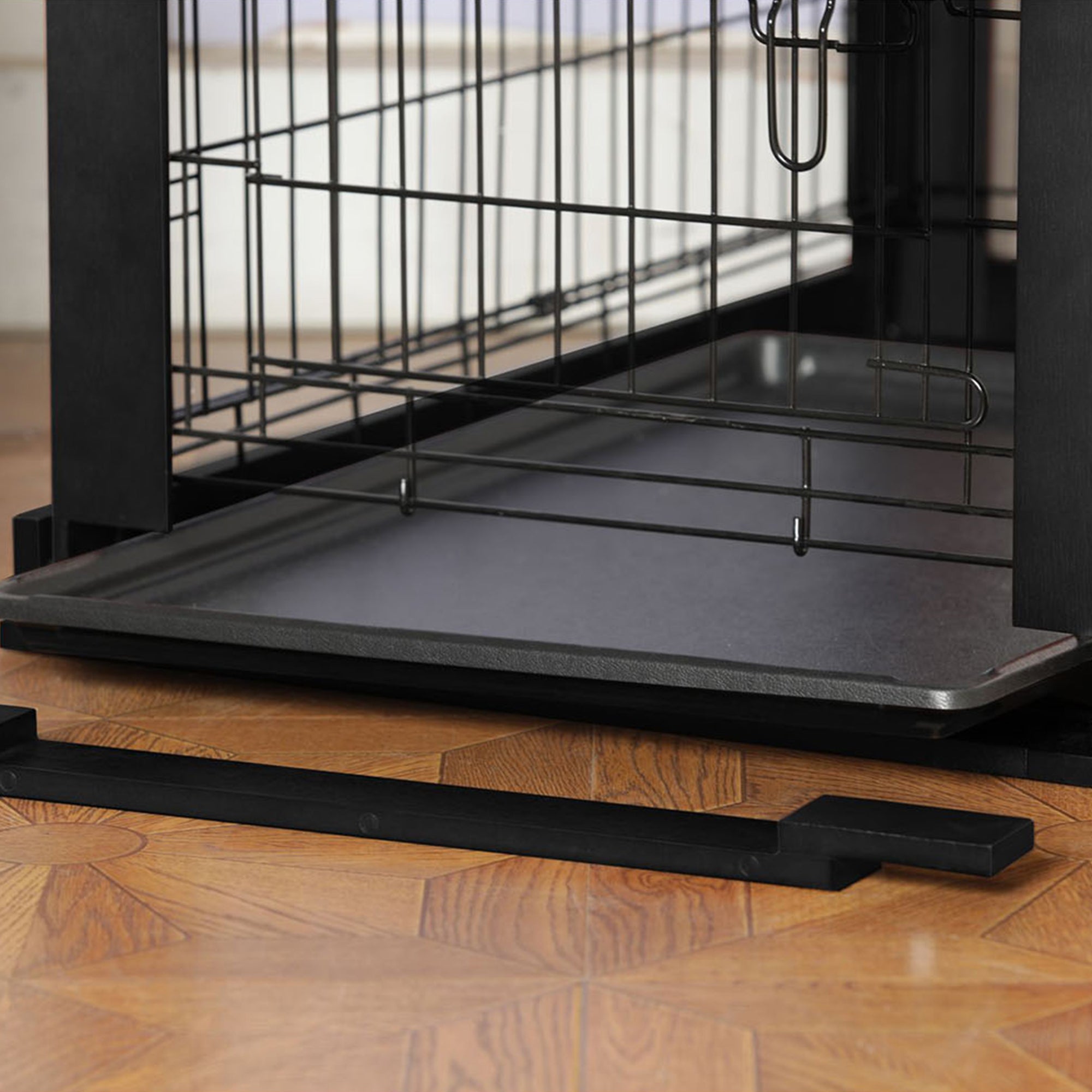 Merry Products Decorative Pet Cage w/ Protection Box End Table, Black + Merry Products Decorative Pet Cage w/ Protection Box End Table, Large, Brown