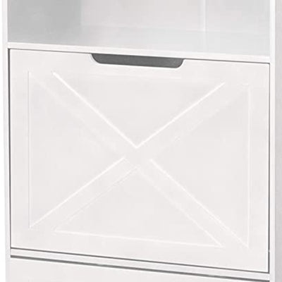 Zoovilla Pet Feeder Large Storage Bin with Hidden Elevated Dog Bowl Stand, White + Merry Products Decorative Pet Cage w/ Protection Box End Table, Large, Brown - VMInnovations