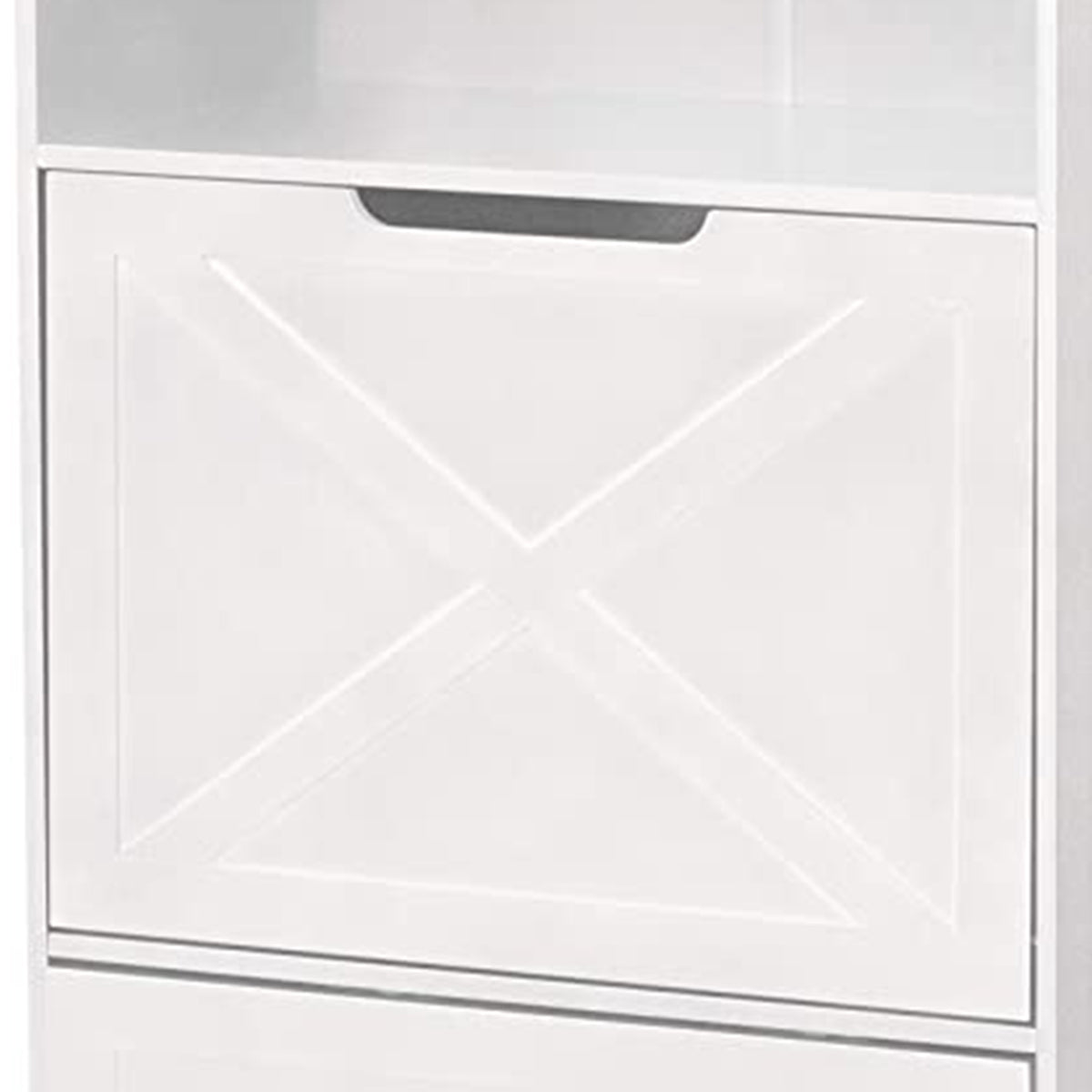 Zoovilla Pet Feeder Large Storage Bin with Hidden Elevated Dog Bowl Stand, White + Merry Products Decorative Bench with Enclosed Cat Litter Washroom Box, Black