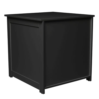 Merry Products Decorative Pet Cage w/ Protection Box End Table, Black + zoovilla Kitty Litter Loo Indoor Hidden Litter Box Furniture Enclosure, Black