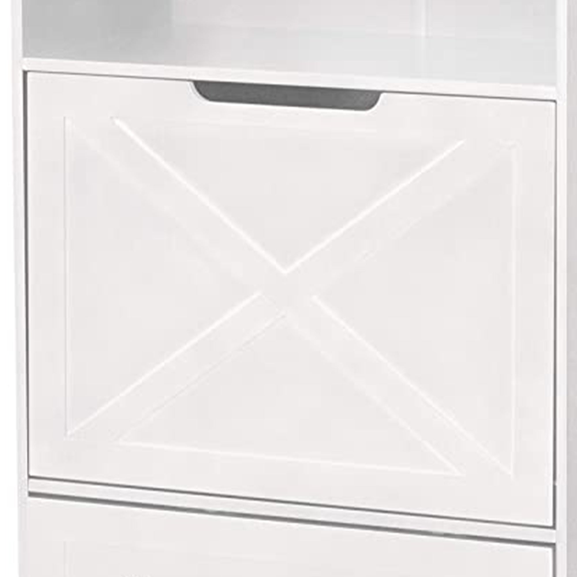 Zoovilla Pet Feeder Large Storage Bin with Hidden Elevated Dog Bowl Stand, White + Merry Products Wooden 6 Foot Dog Gate-N-Crate for Small to Medium Pets, Walnut