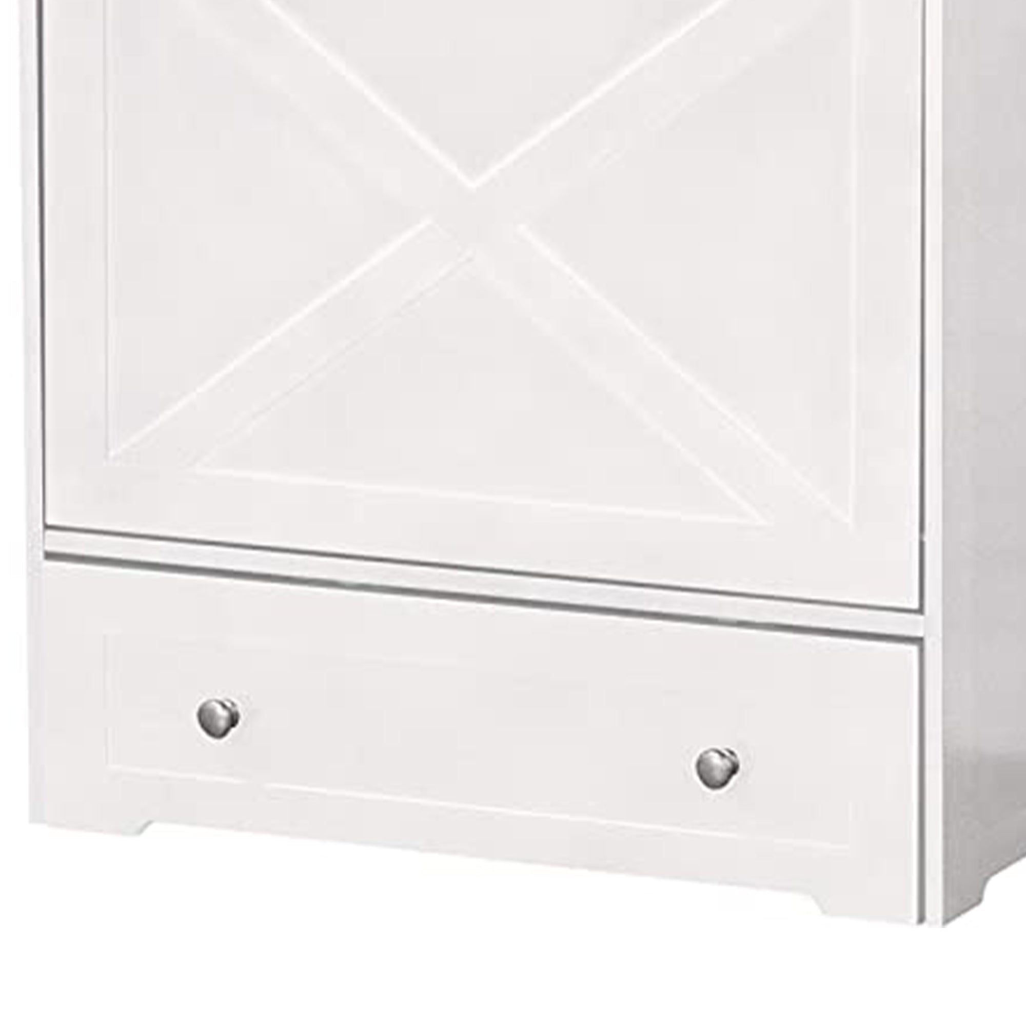 Zoovilla Pet Feeder Large Storage Bin with Hidden Elevated Dog Bowl Stand, White + Merry Products Wooden 6 Foot Dog Gate-N-Crate for Small to Medium Pets, Walnut