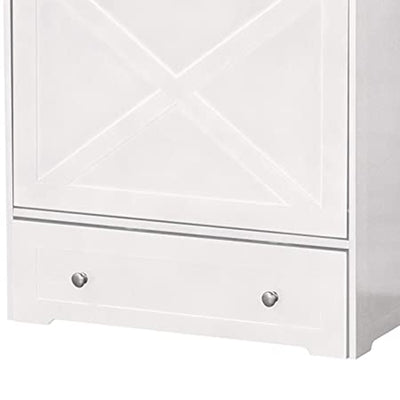 Zoovilla Pet Feeder Large Storage Bin with Hidden Elevated Dog Bowl Stand, White + zoovilla Kitty Litter Loo Indoor Hidden Litter Box Enclosure Furniture, Gray