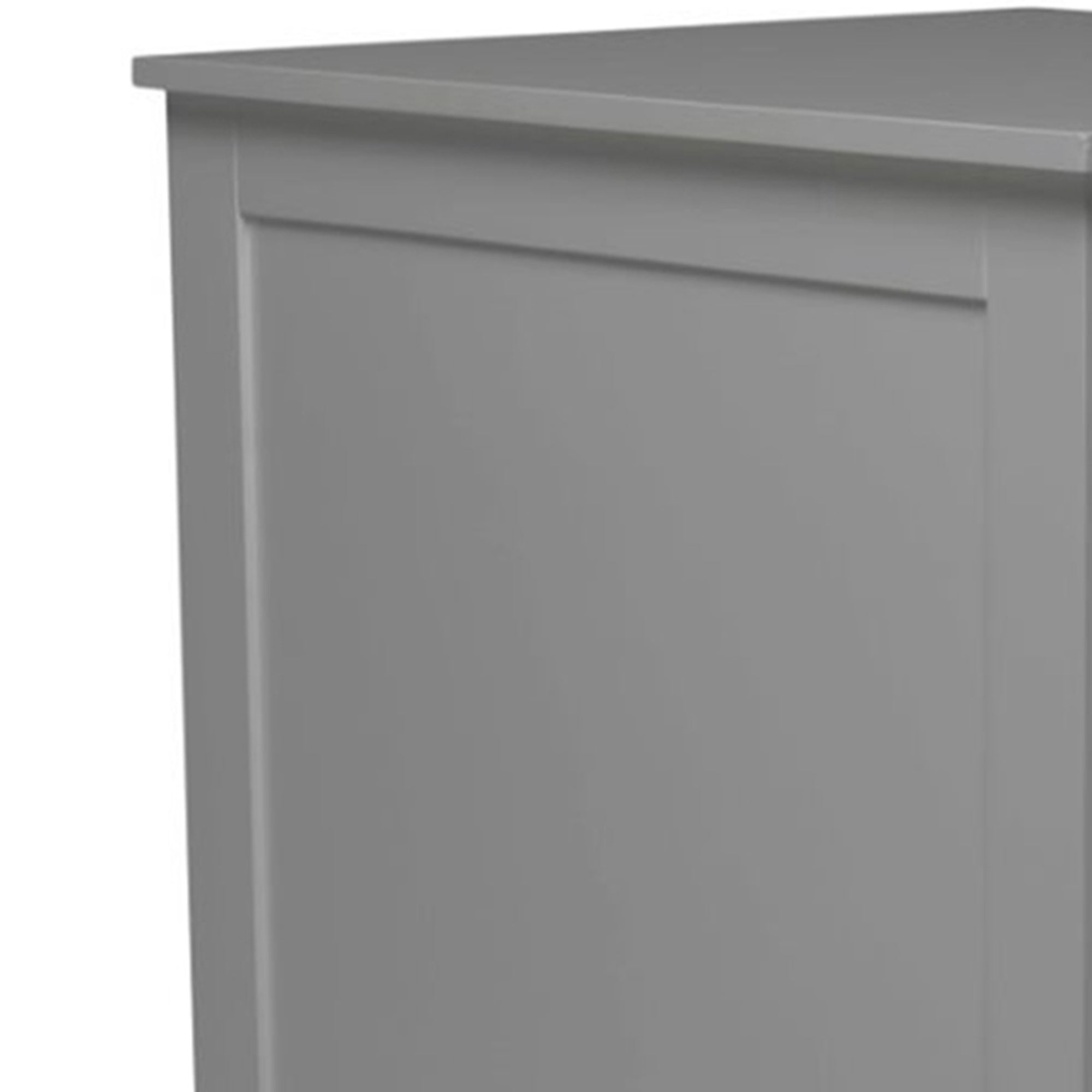 Zoovilla Pet Feeder Large Storage Bin with Hidden Elevated Dog Bowl Stand, White + zoovilla Kitty Litter Loo Indoor Hidden Litter Box Enclosure Furniture, Gray