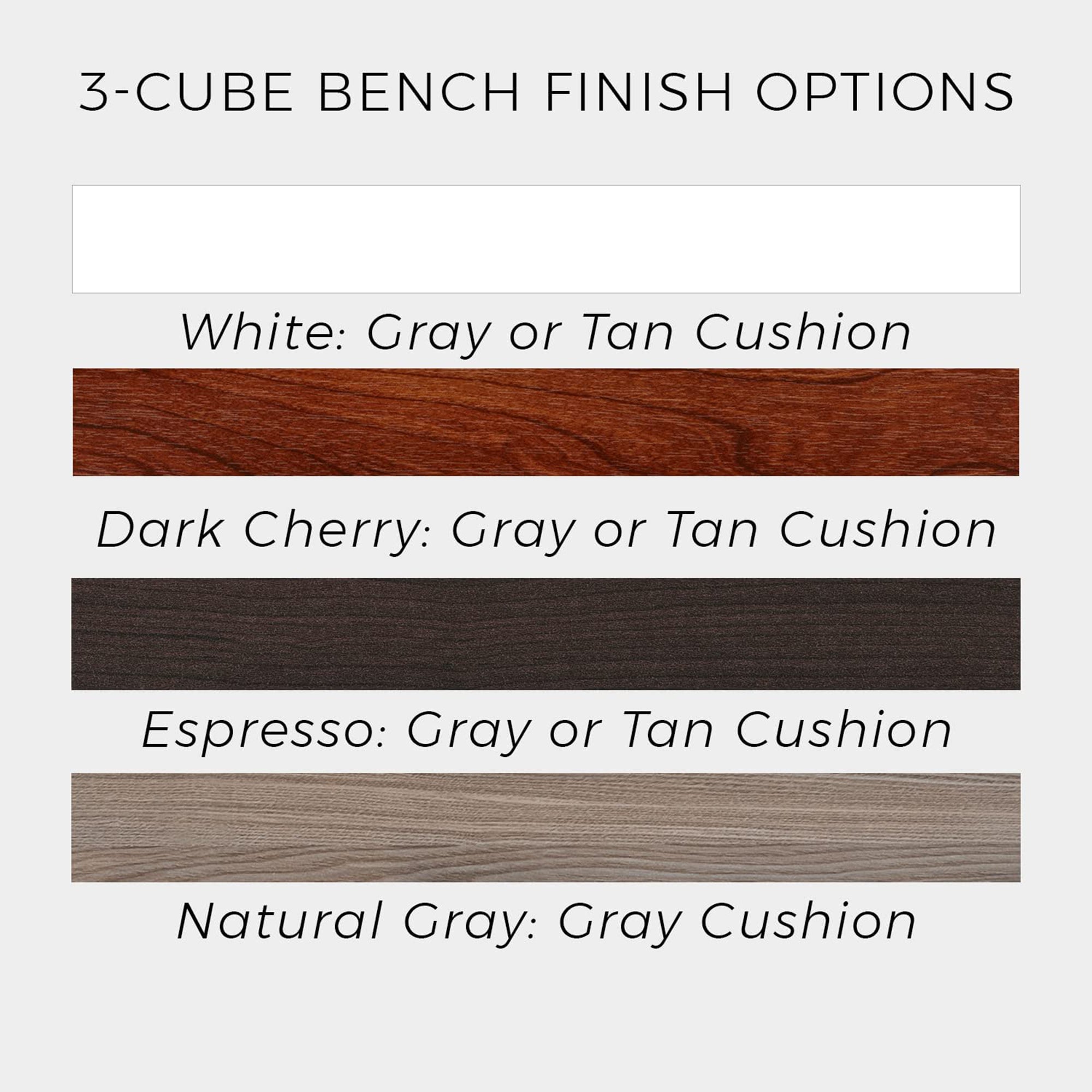 ClosetMaid 3 Cube Cubby Storage Organizer Bench w/Seat Cushion, White/Tan (Used) - VMInnovations