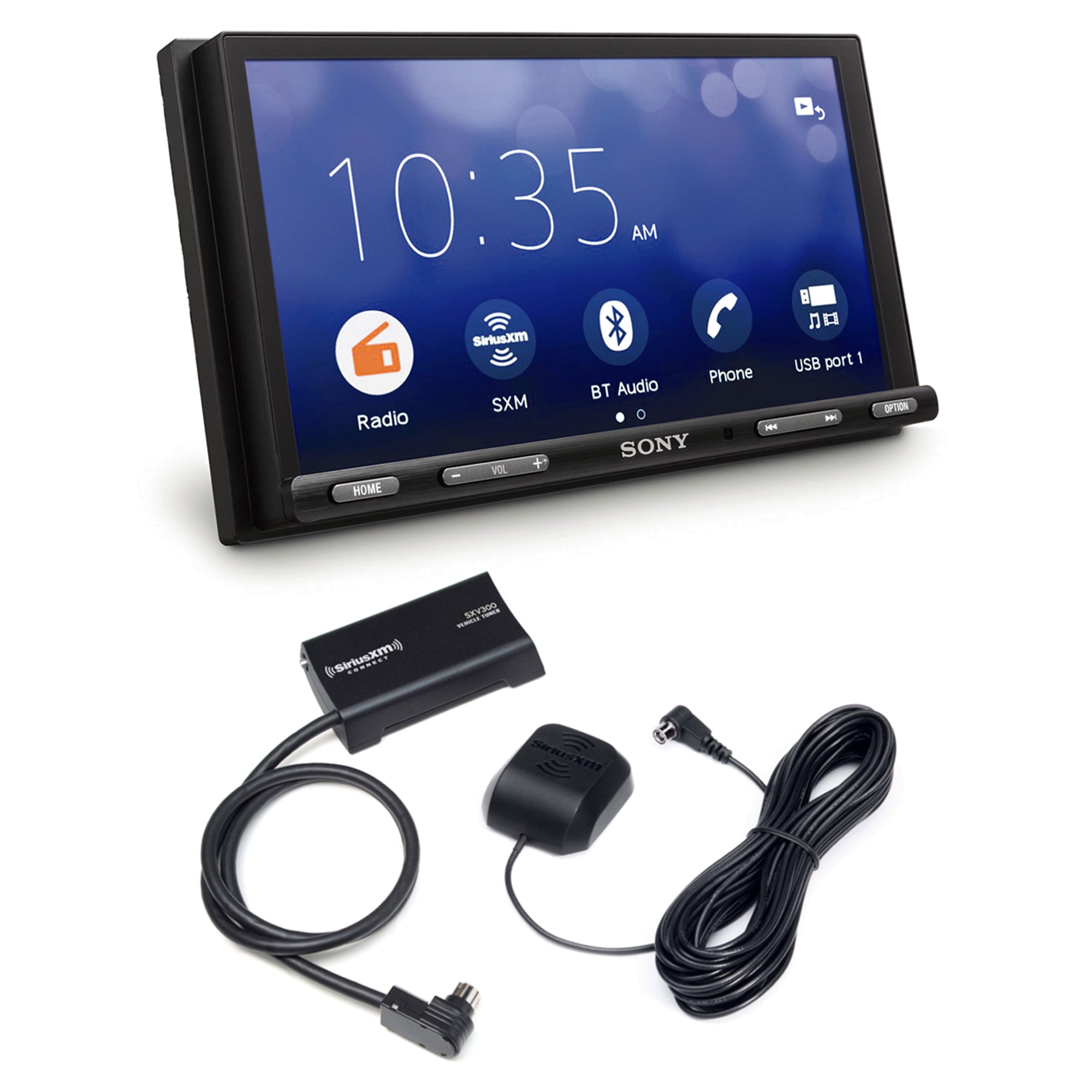 Sony XAVAX5500 CarPlay & Android Auto Media Receiver w/SiriusXM SXV300V1 Tuner