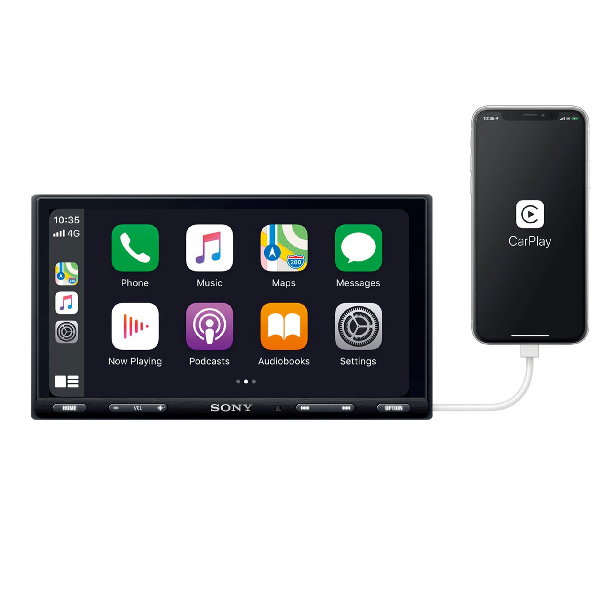 Sony XAVAX5500 CarPlay & Android Auto Media Receiver w/SiriusXM SXV300V1 Tuner