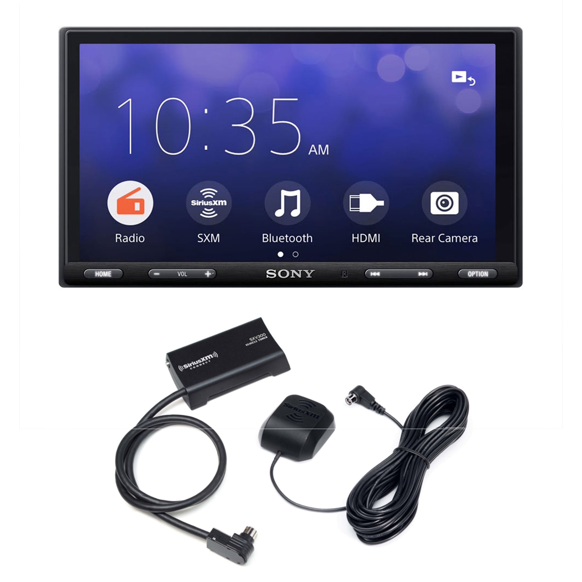 Sony XAVAX5600 CarPlay & Android Auto Media Receiver w/SiriusXM SXV300V1 Tuner