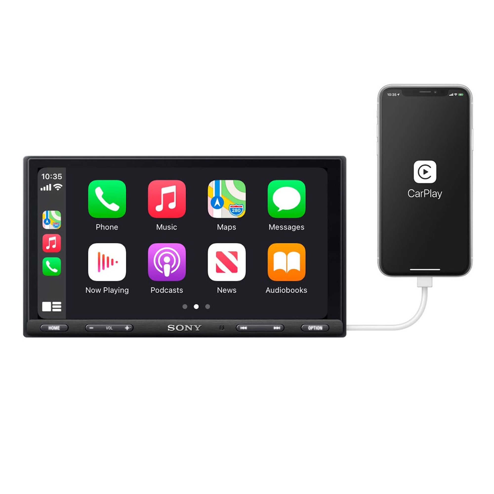 Sony XAVAX5600 CarPlay & Android Auto Media Receiver w/SiriusXM SXV300V1 Tuner