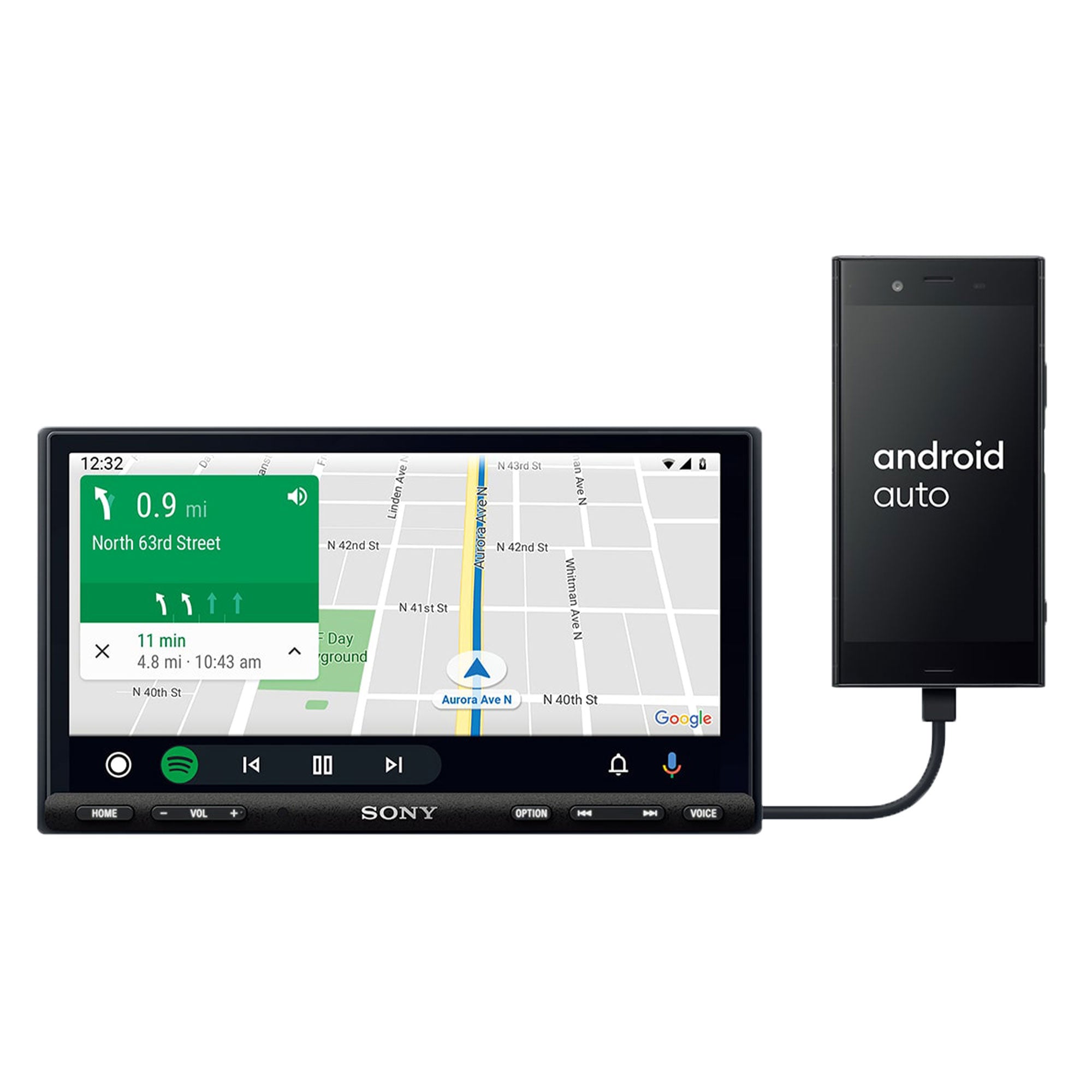 Sony XAVAX7000 CarPlay & Android Auto Media Receiver w/SiriusXM SXV300V1 Tuner