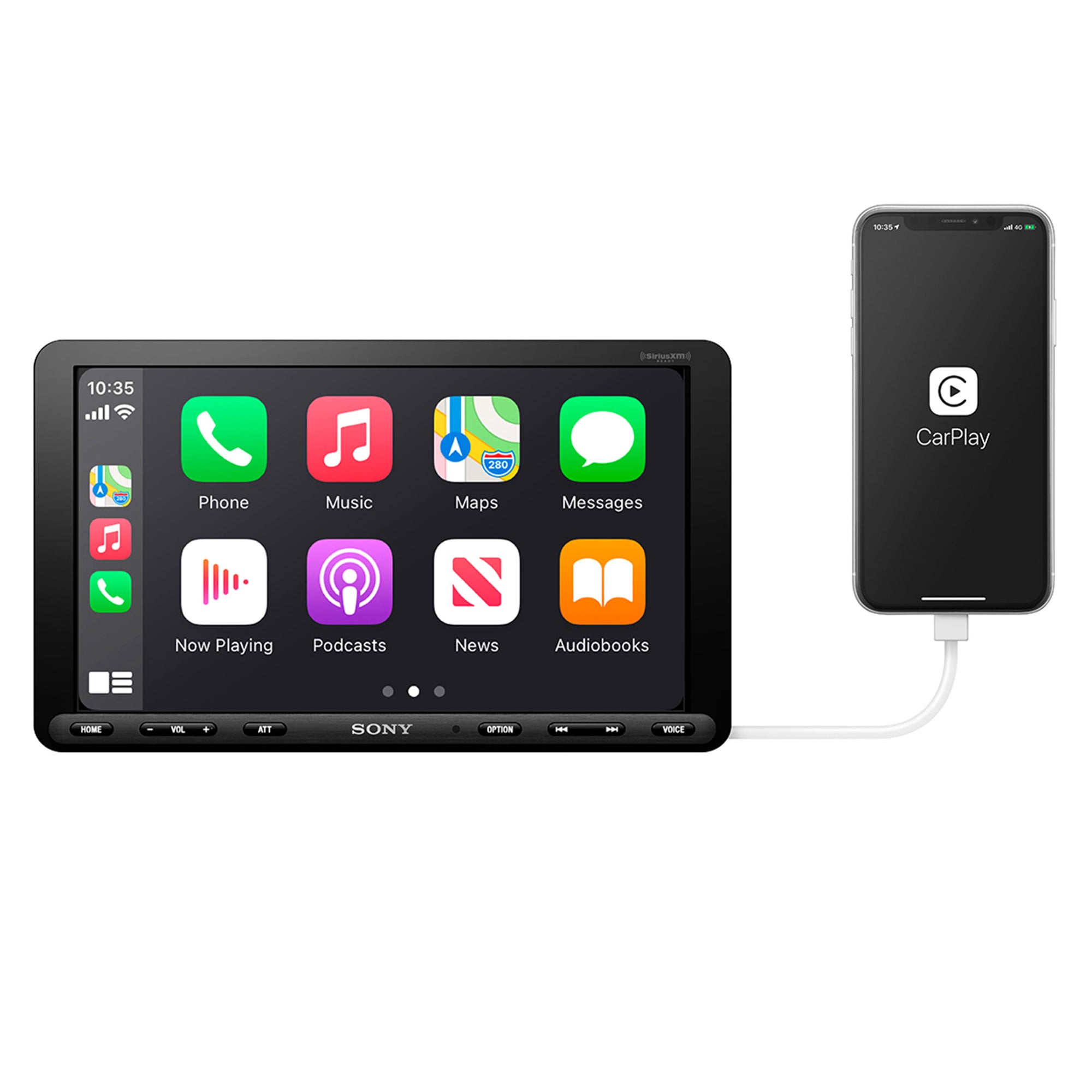 Sony XAVAX8100 CarPlay & Android Auto Media Receiver w/SiriusXM SXV300V1 Tuner