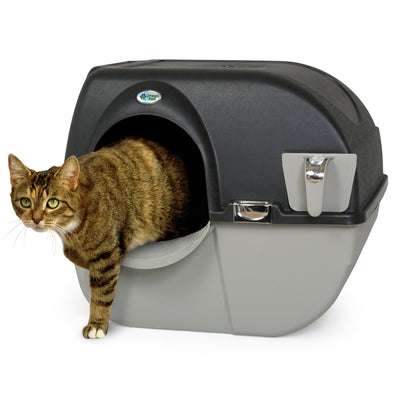 Omega Paw Elite Roll 'N Clean Self Cleaning Cat Litter Box with Paw Floor Mat - VMInnovations