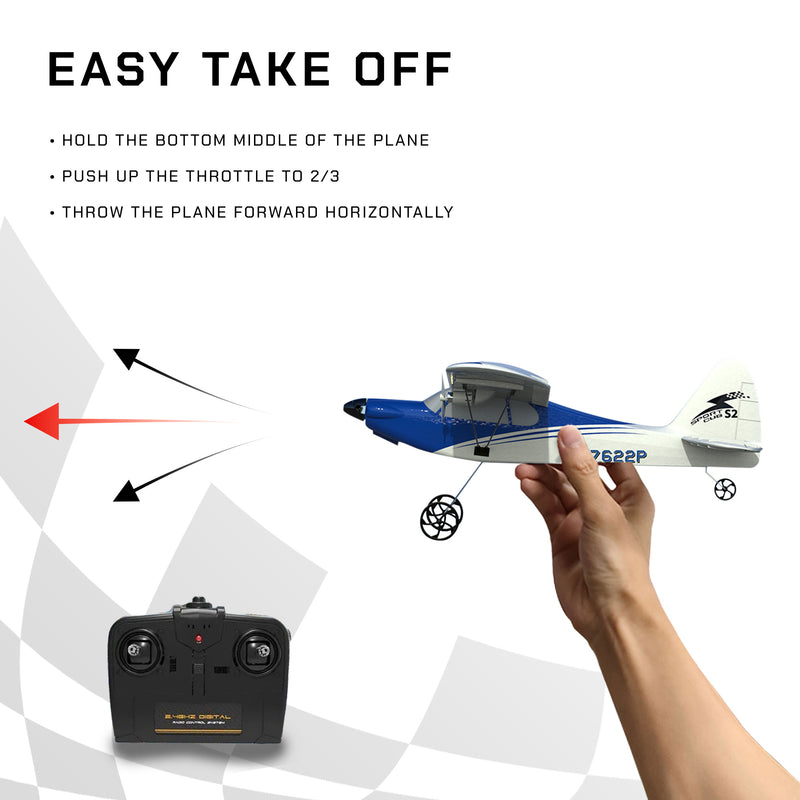 VOLANTEXRC Sport Cub Remote Controlled Airplane w/ Gyro Stabilization (Open Box)