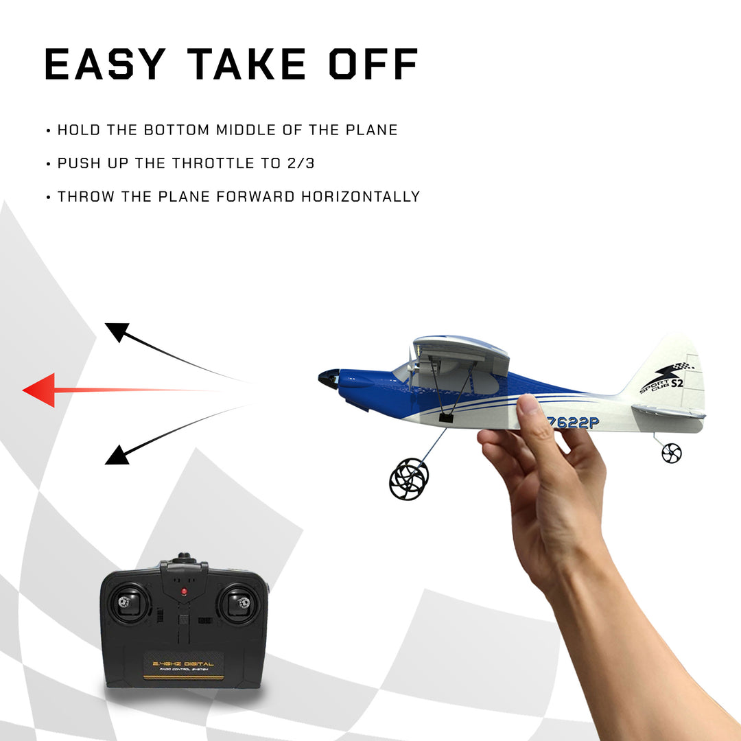 VOLANTEXRC Sport Cub Remote Airplane with Gyro Stabilization System (For Parts)