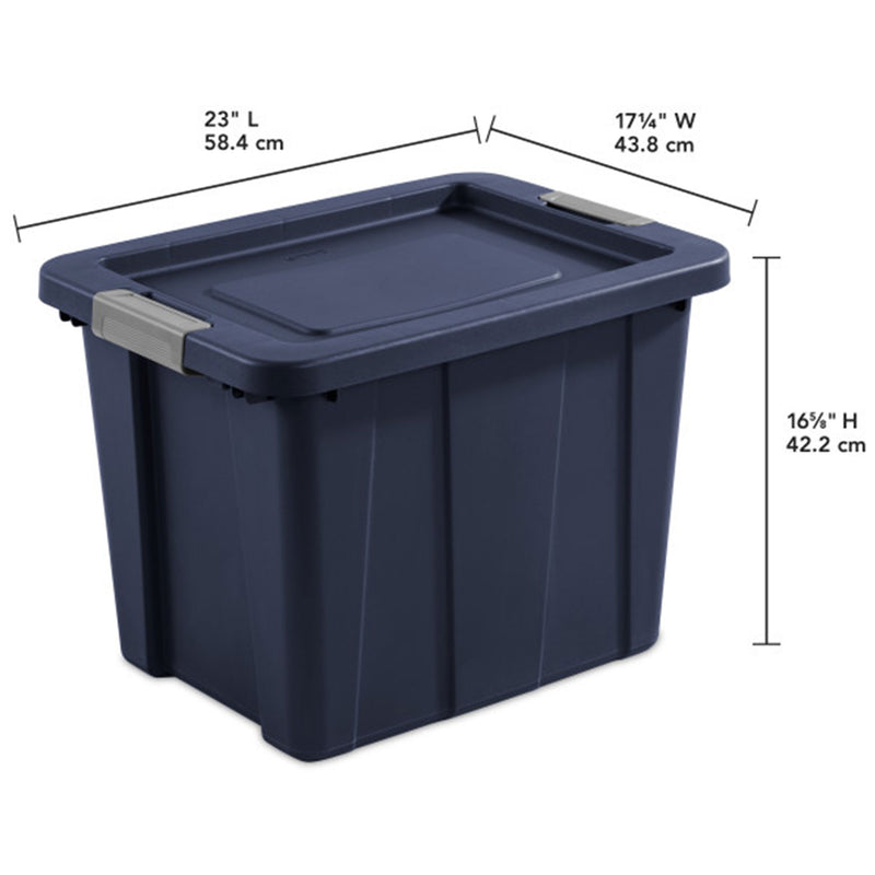 Sterilite 18 Gal Latching Tuff1 Stackable Storage Tote w/ Latching Lid, 12 Pack