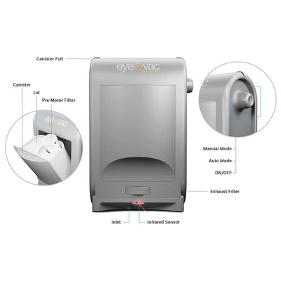PRO Touchless Automatic Stationary Vacuum with Infrared Sensors, Silver (Used) - VMInnovations