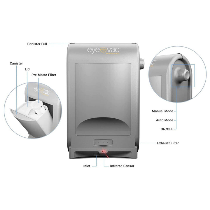 PRO Touchless Automatic Stationary Vacuum with Infrared Sensors, Silver (Used) - VMInnovations