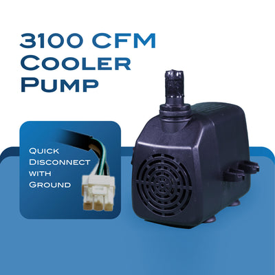 HESSAIRE 3100 CFM Submersible 110 GPH Water Pump w/ 3 Pin Connector (Open Box)