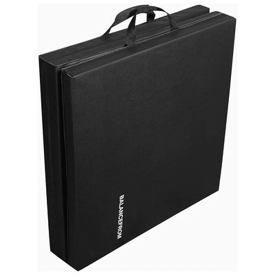 BalanceFrom Fitness GoGym 6'x2'x1.5" Folding Exercise Gym Mat, Black (Open Box) - VMInnovations