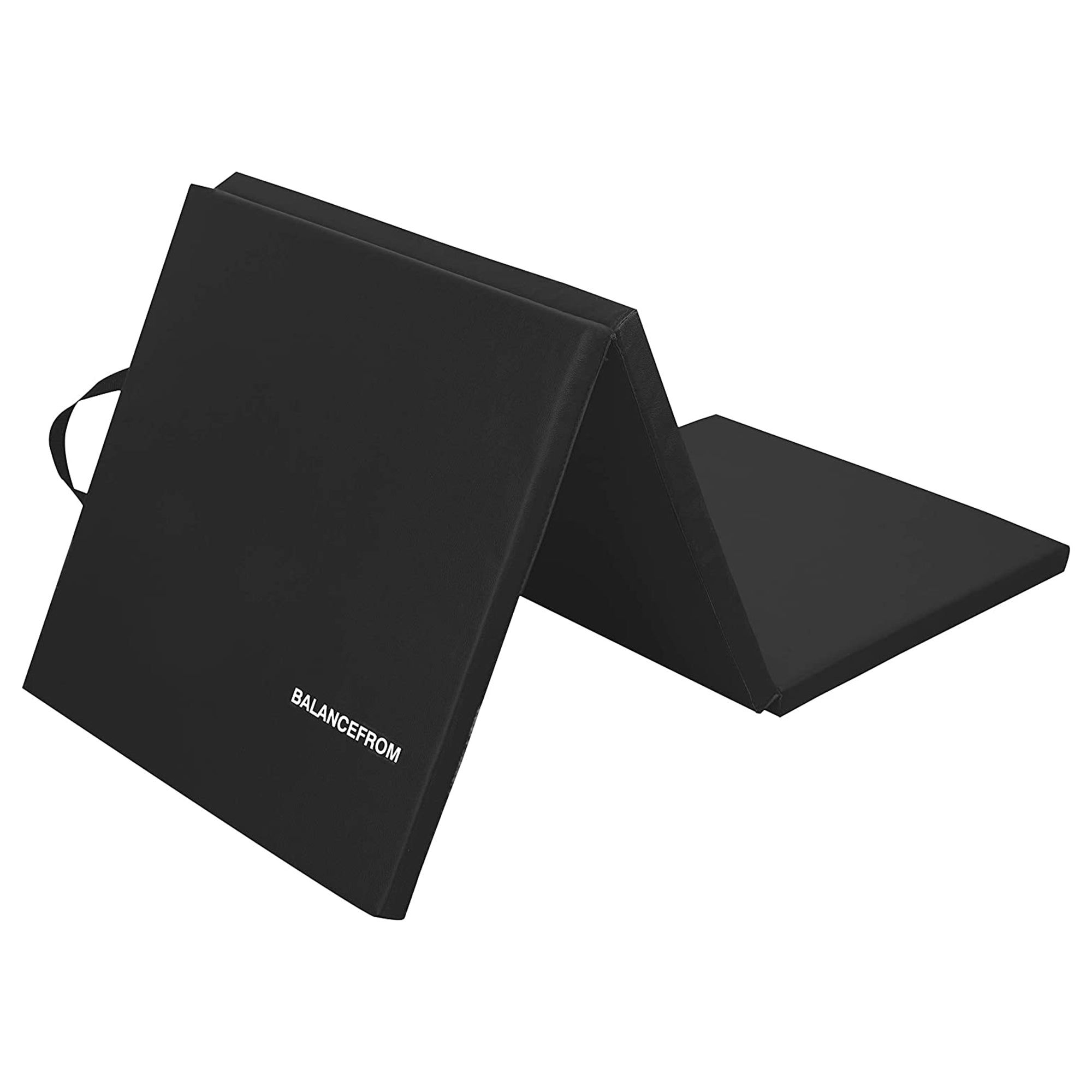 BalanceFrom Fitness GoGym 6'x2'x1.5" Folding 3 Panel Exercise Mat, Black (Used) - VMInnovations