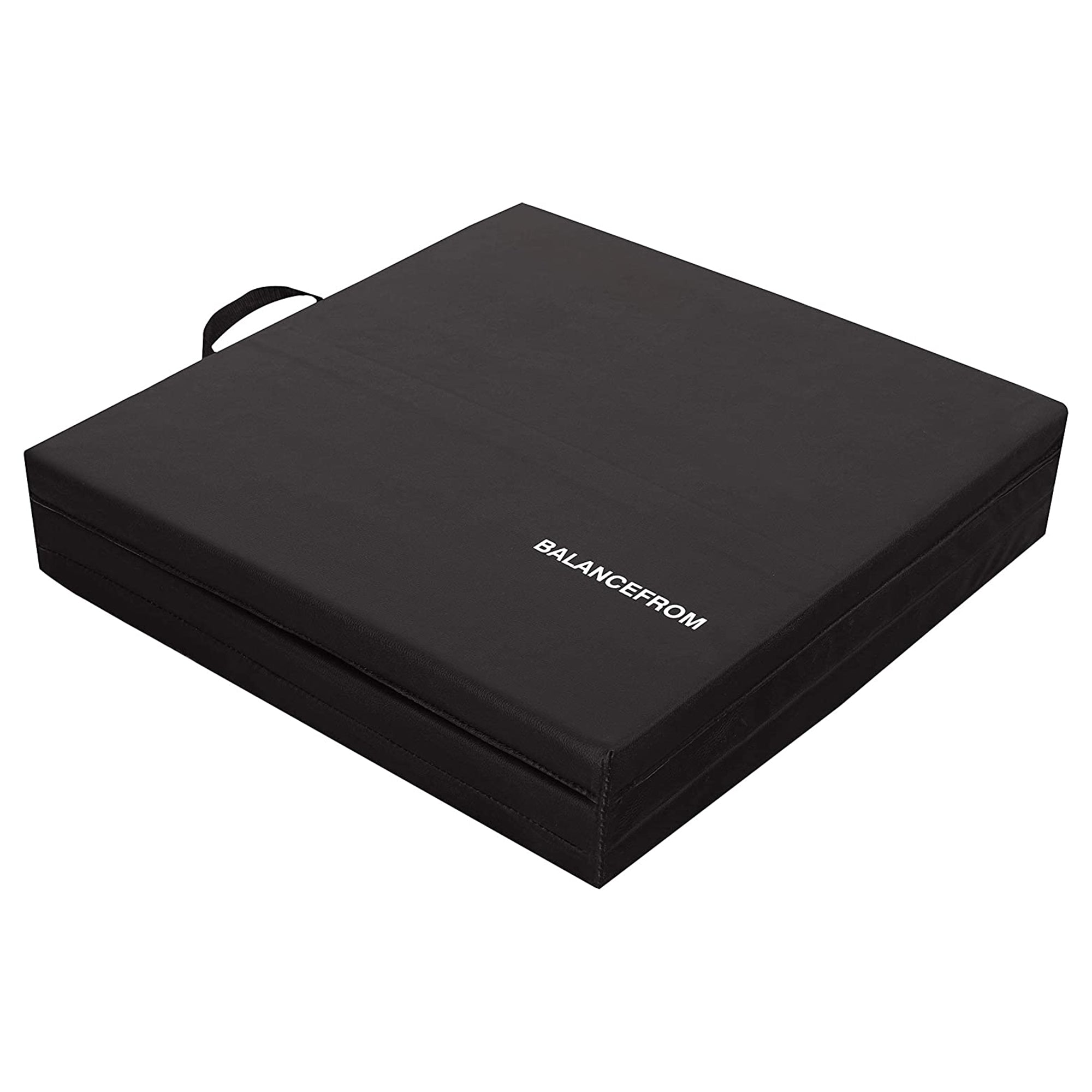 BalanceFrom Fitness GoGym 6'x2'x1.5" Folding 3 Panel Exercise Gym Mat, Black - VMInnovations