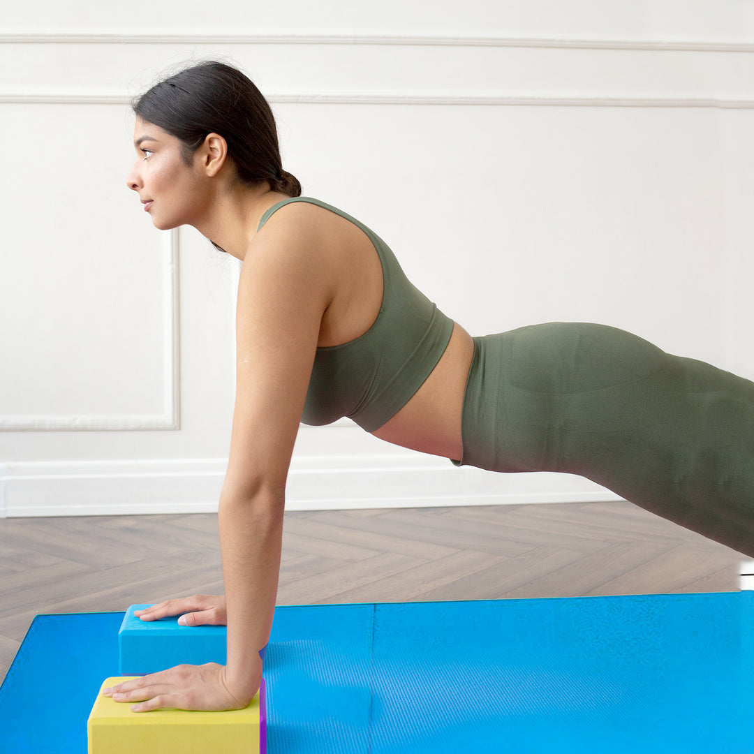 Fitness GoGym 6' x 2' x 1.5" Folding 3 Panel Exercise Gym Mat, Blue (Open Box) - VMInnovations