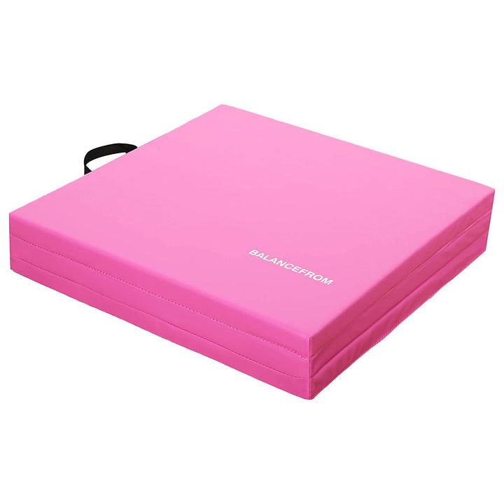 BalanceFrom Fitness GoGym 6'x2'x1.5" Folding Exercise Gym Mat, Pink (Open Box) - VMInnovations
