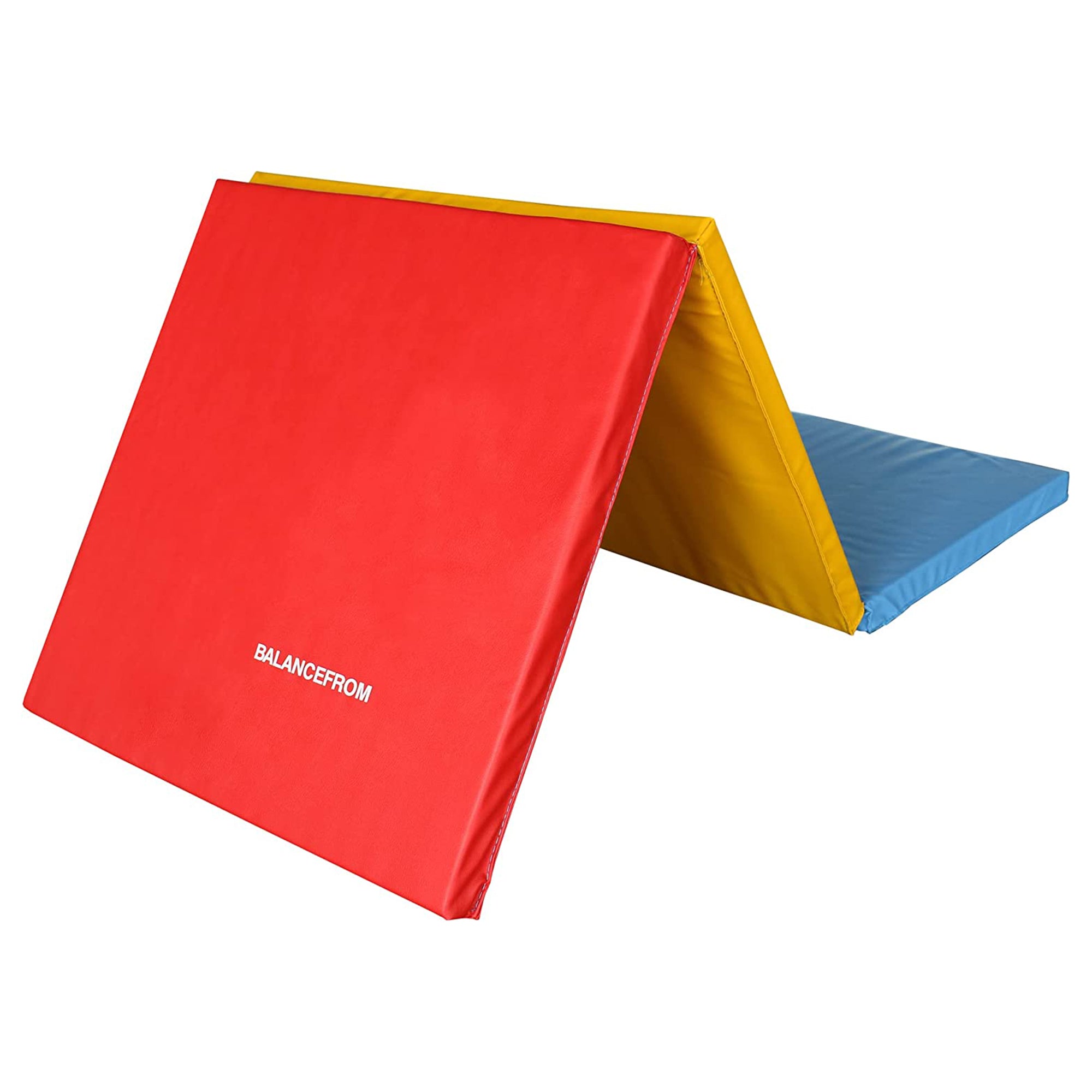 BalanceFrom Fitness GoGym 1.5" Thick Folding 3 Panel Gym Fitness Mat, Multicolor - VMInnovations