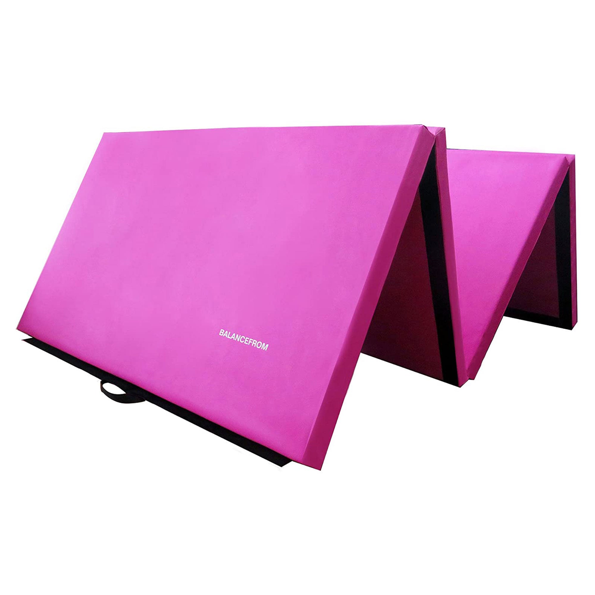 BalanceFrom Fitness 120x48in All Purpose Folding Gymnastics Mat, Pink (2 Pack)