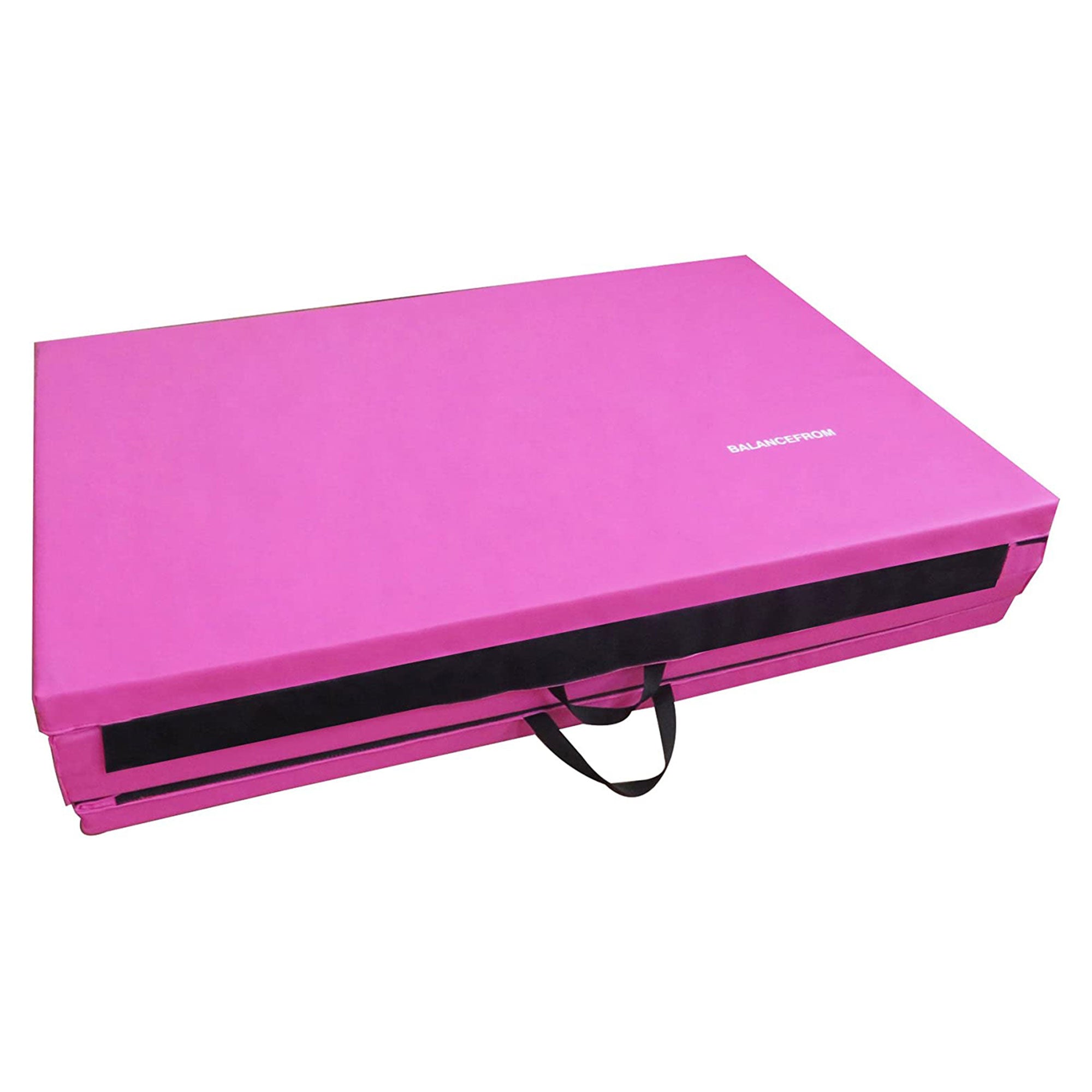 BalanceFrom Fitness 120x48in All Purpose Folding Gymnastics Mat, Pink (2 Pack)