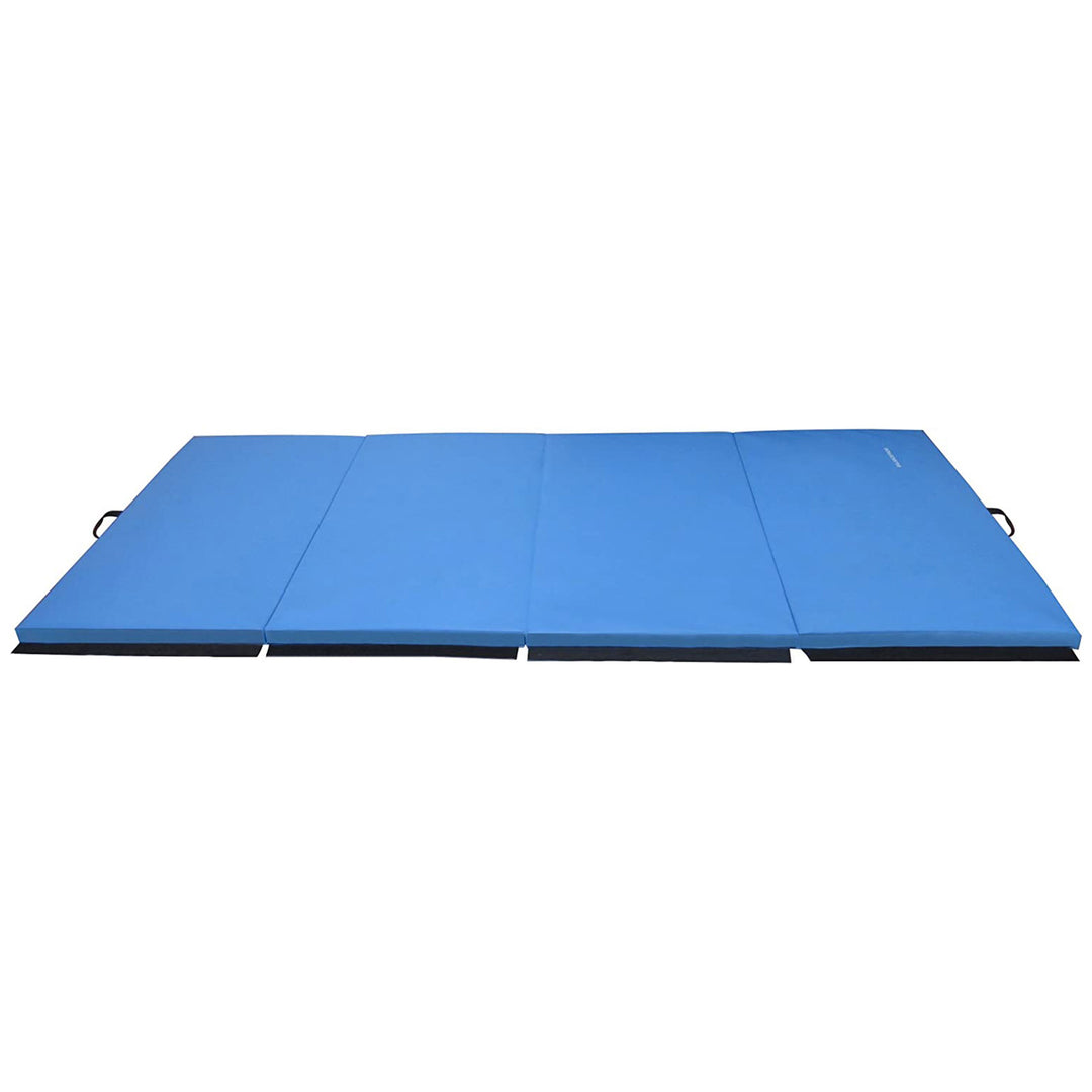 BalanceFrom Fitness 120x48in All Purpose Folding Gymnastics Mat, Blue (2 Pack) - VMInnovations