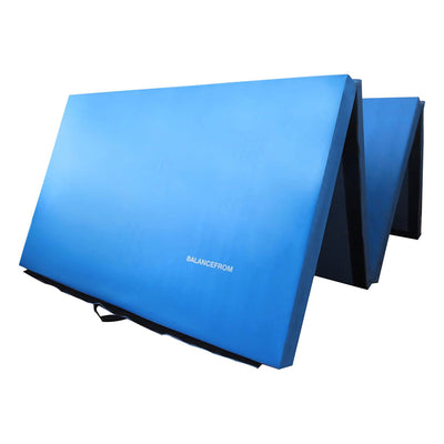 BalanceFrom Fitness 120x48in All Purpose Folding Gymnastics Mat, Blue (2 Pack)