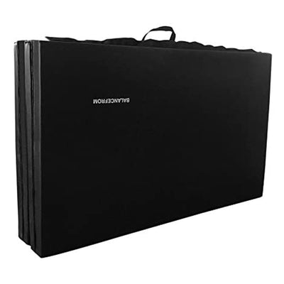 BalanceFrom Fitness 120x48in All Purpose Folding Gymnastics Mat, Black (8 Pack)