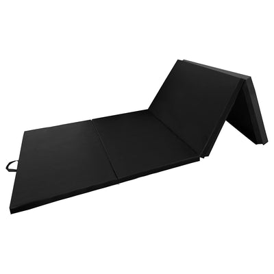 BalanceFrom Fitness 120x48in All Purpose Folding Gymnastics Mat, Black (2 Pack)