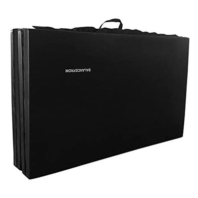 BalanceFrom Fitness 120x48in All Purpose Folding Gymnastics Mat, Black (2 Pack)