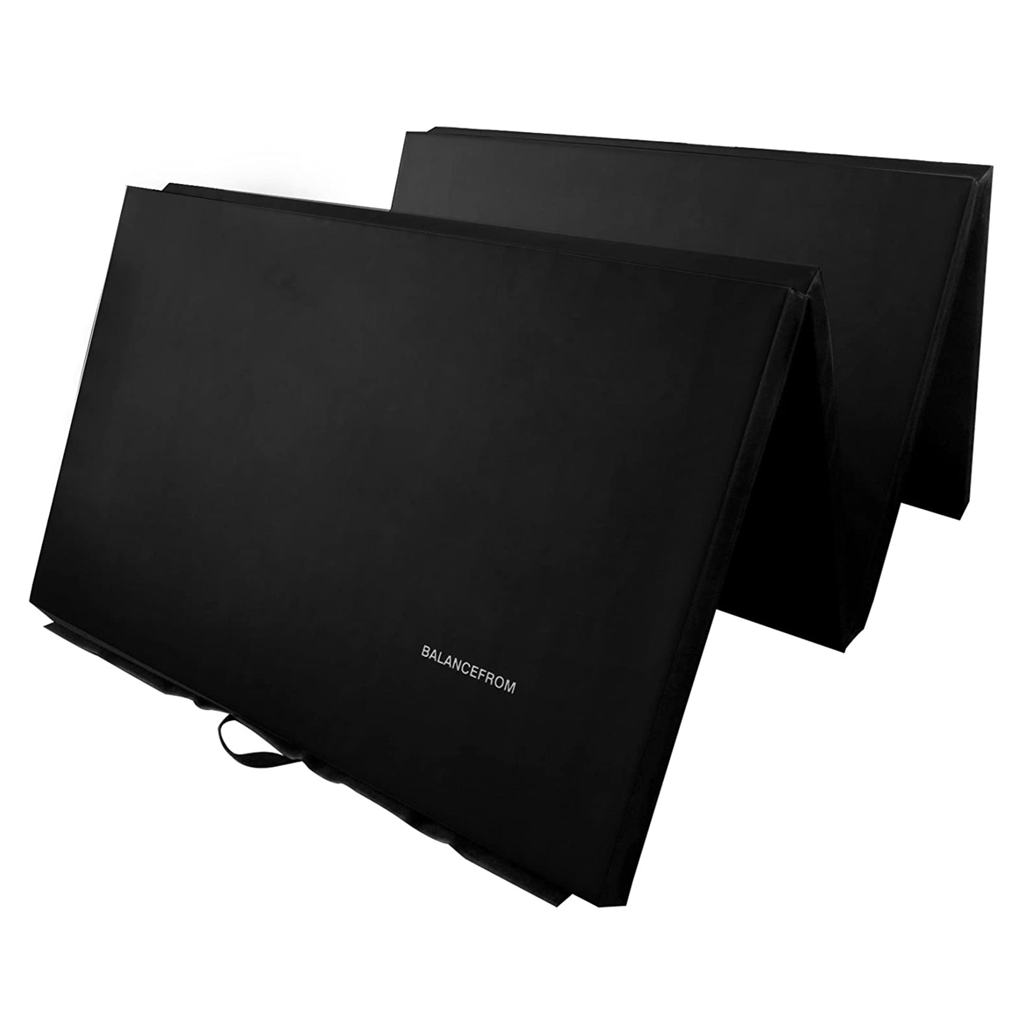 BalanceFrom Fitness 120x48in All Purpose Folding Gymnastics Mat, Black (4 Pack)