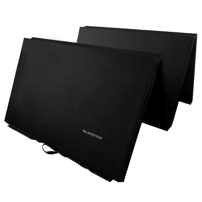 BalanceFrom Fitness 120x48in All Purpose Folding Gymnastics Mat, Black (6 Pack)