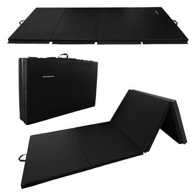 BalanceFrom Fitness 120x48in All Purpose Folding Gymnastics Mat, Black (6 Pack)