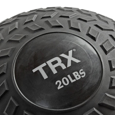 TRX 20 Pound Weighted Slam Ball for Full Body High Intensity Workouts, Black