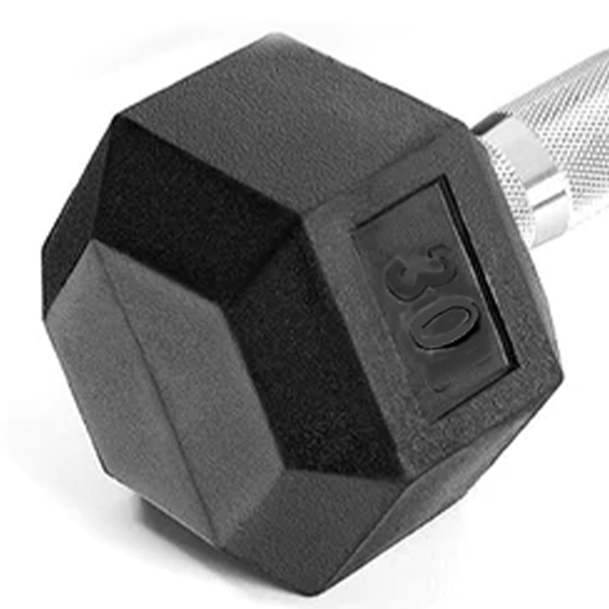 TRX Hex Rubber 30lb Dumbbell Weight Strength Training Workout Equipment, 1 Pair