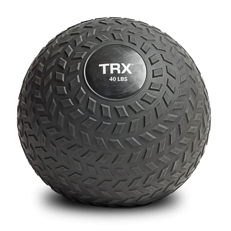TRX 40lb Weighted Slam Ball Full Body High Intensity Workouts, Black (Open Box)